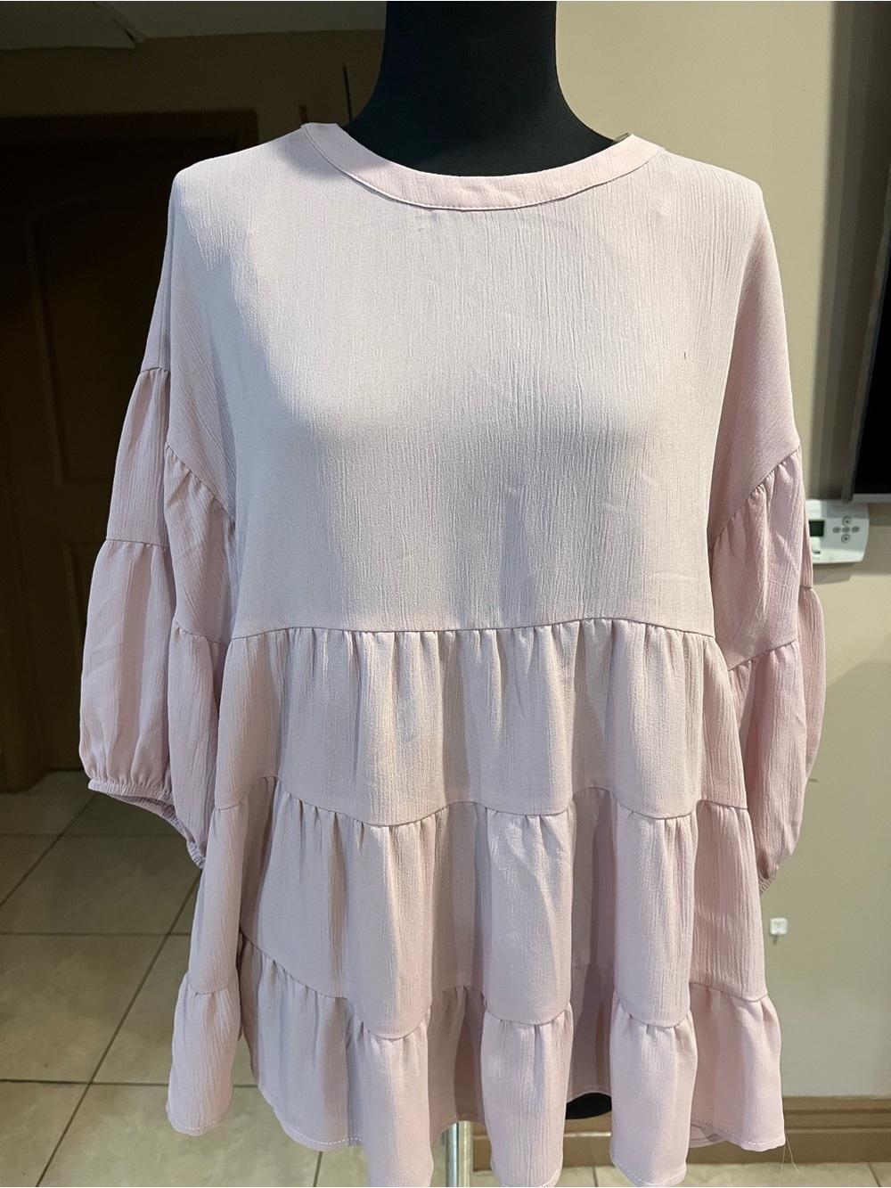 ANDREE BY UNIT Soft Blush Tiered Tunic Top
